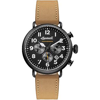 Ingersoll trenton Quartz Analog Man Watch avec bracelet en peau de vache I03502