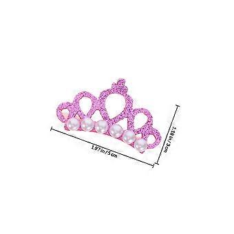 Soft Crown Shaped Hair Clips For Pets Assorted Color Suitable For Birthday Parties 10 Pcs