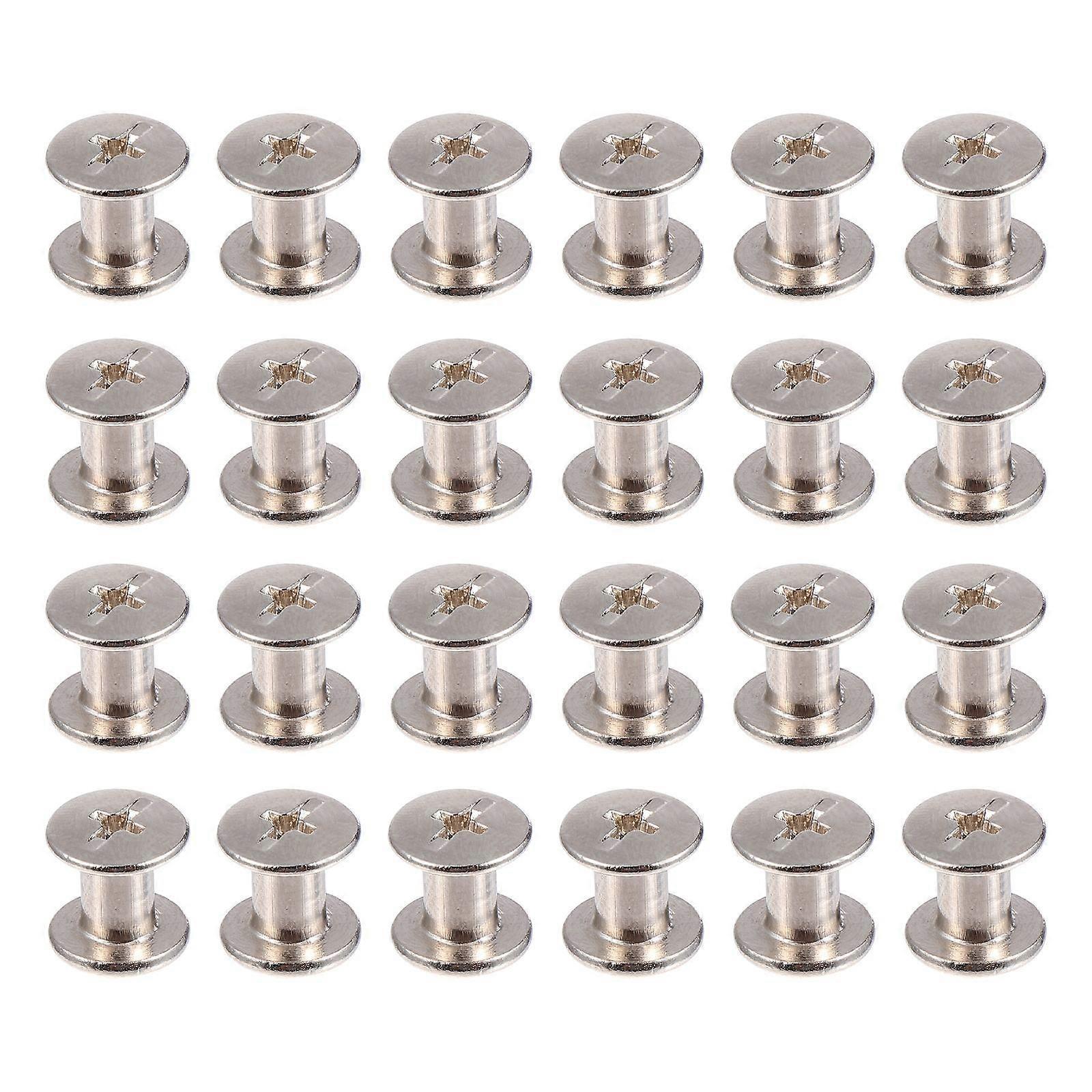 Silver Round Cross Head Screws compatible with Repair 100Pcs Kit