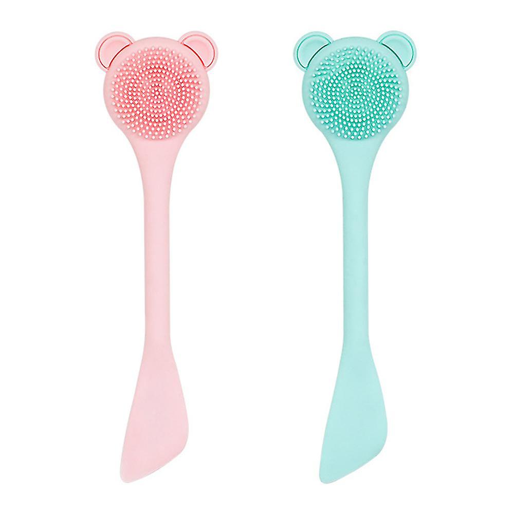 Silicone Face Mask Brush, Double-ended Facial Mud Mask Applicator Brush,flexible And Soft Silicone Mask B