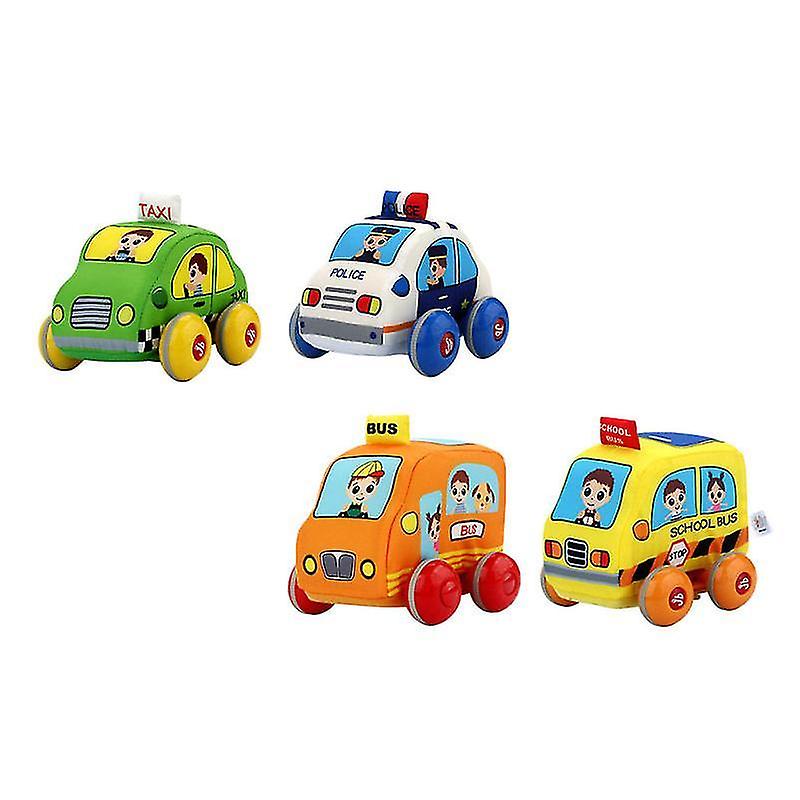 12.4X12cmアソートカラーサイエンス&エクスプロレーションセット4pcs摩擦動力玩具引きバック車のおもちゃ