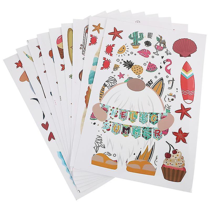 30X20 سنتيمتر مجموعات توريد الحزب الملونة المتنوعة 9 قطع ملصقات النوافذ الملونة عصا العرض الكهروستاتيكي