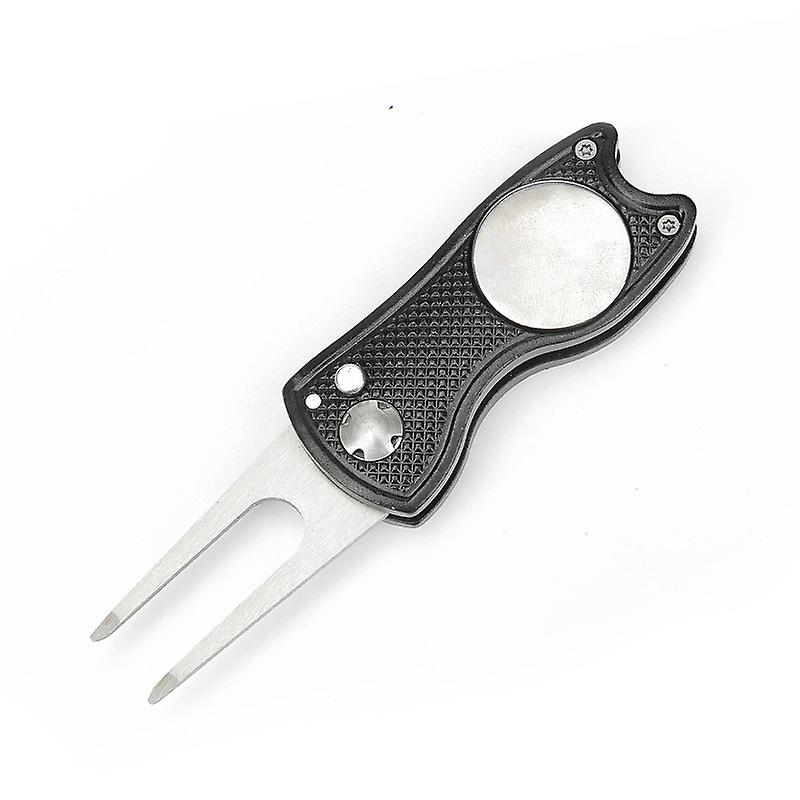 Foldable Golf Divot Repair Tool With Golf Ball Marker