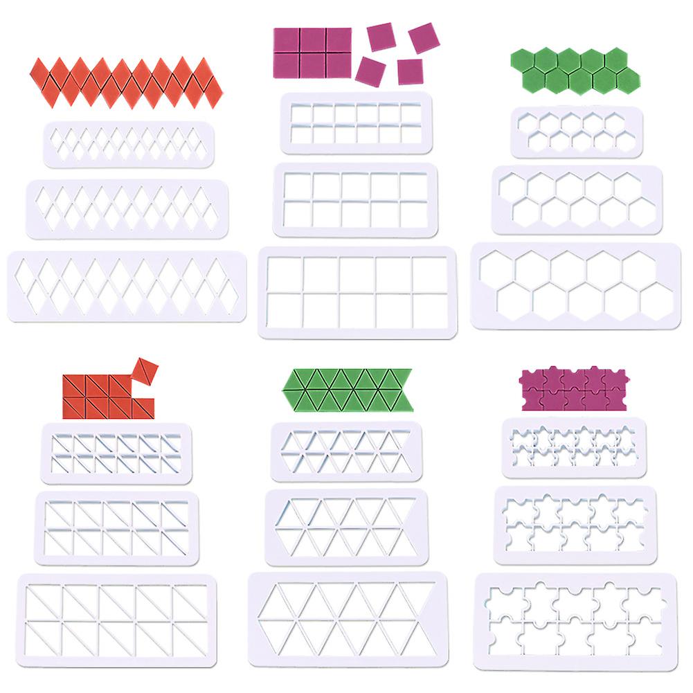 3pcs Diy Baking Geometric Biscuit Cake Plastic Embossed Strips