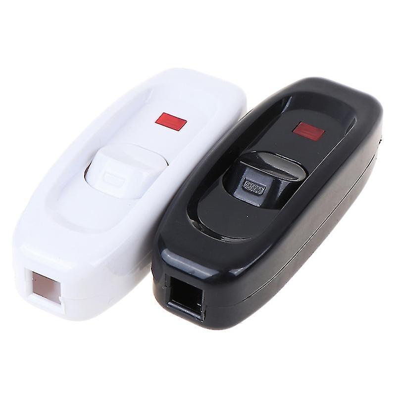 2pcs Bedside Lamp Switch Ac 250v 10a Inline On/off Table Desk Lamp Cord Cable Switch With Led Indicator Light