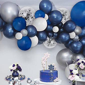 Kit Arco Di Palloncini Blu Polveroso, 143 Pezzi Per Baby Shower E Compleanni