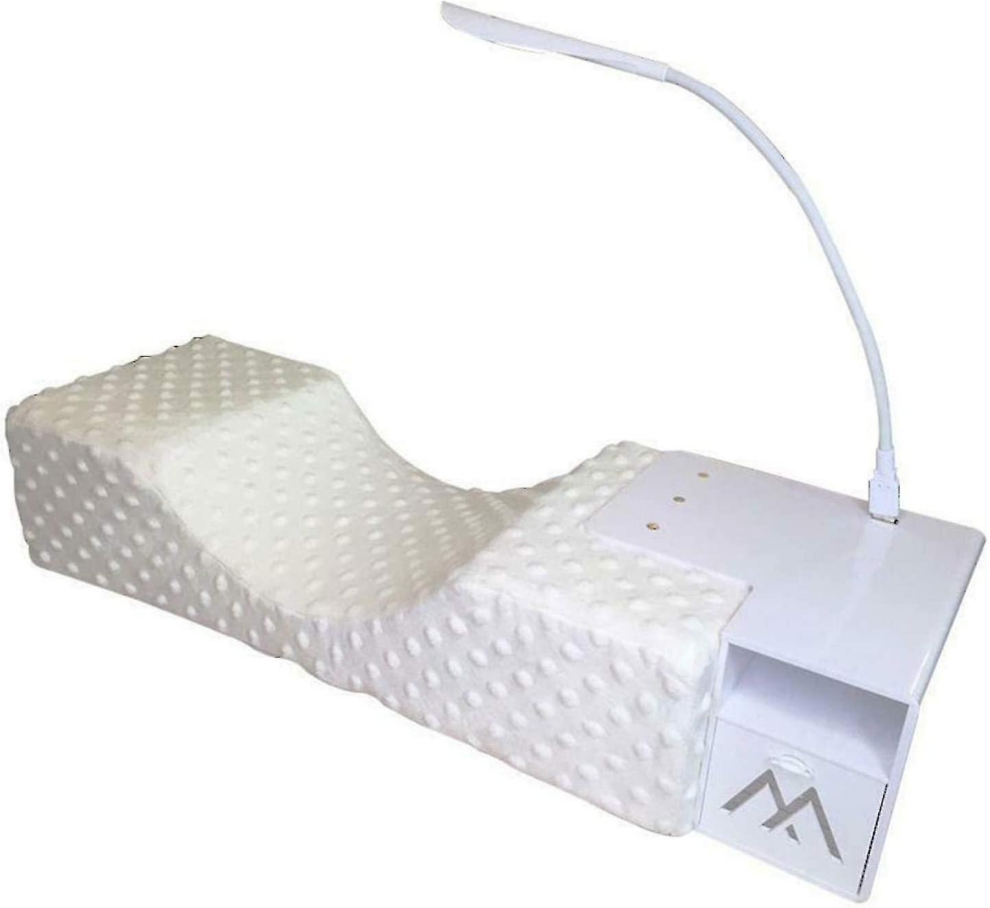 Eyelash Cushion With Shelf And Led Light, U Shape Eyelash Cushion, Makeup Tool, Ergonomic U Shape Cushion, Led Light, Eyelash Extension Kit