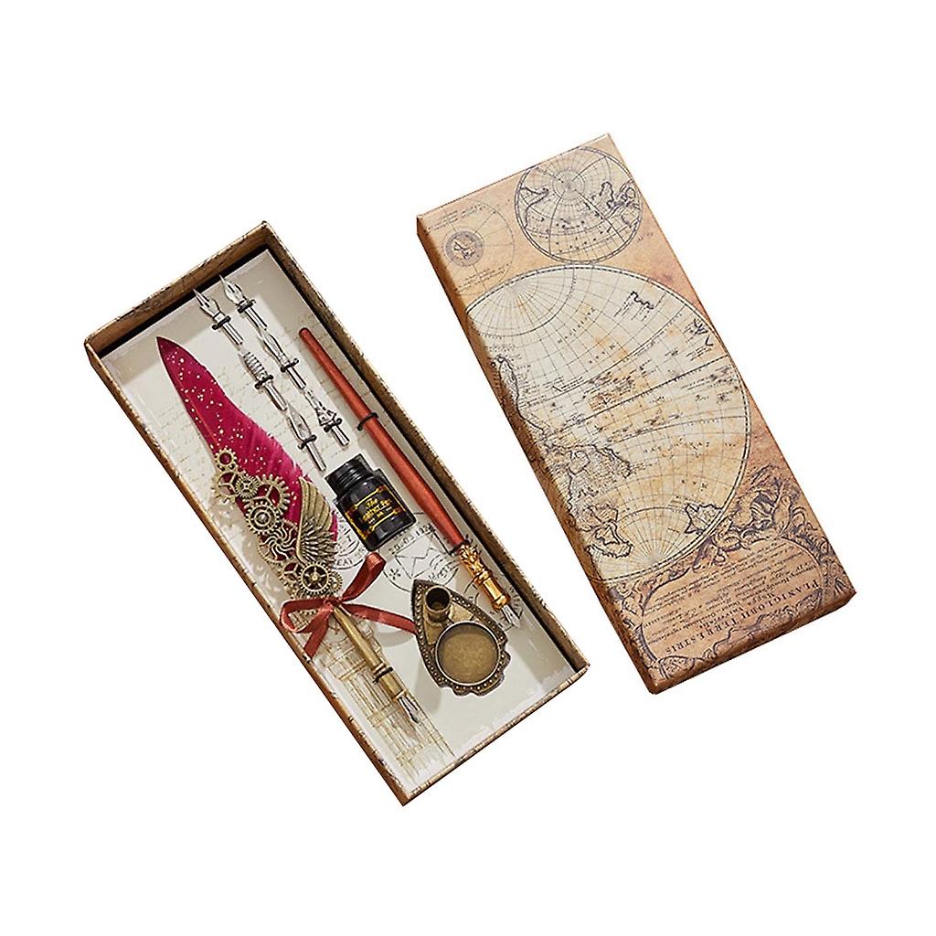 Cool Quill Pen Feather Pen Calligraphy Pen Set Fountain Dip Pen and Ink- Set