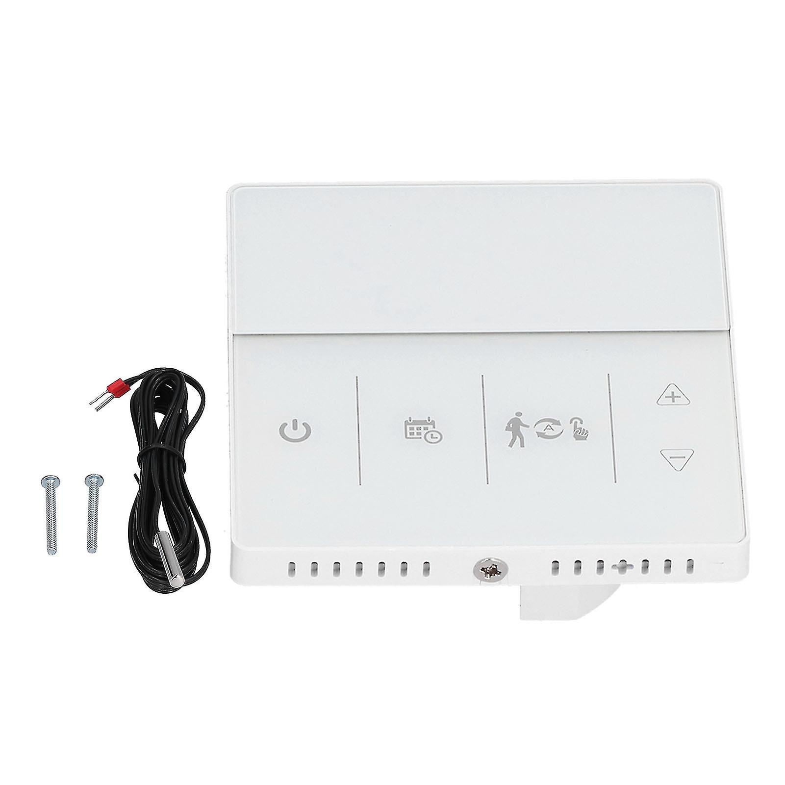Smart Thermostat Weekly Programmable Voice Switch 10k Sensor Precise Temperature Control Boiler Thermostat For Home16a Electric Heater White 90-240v
