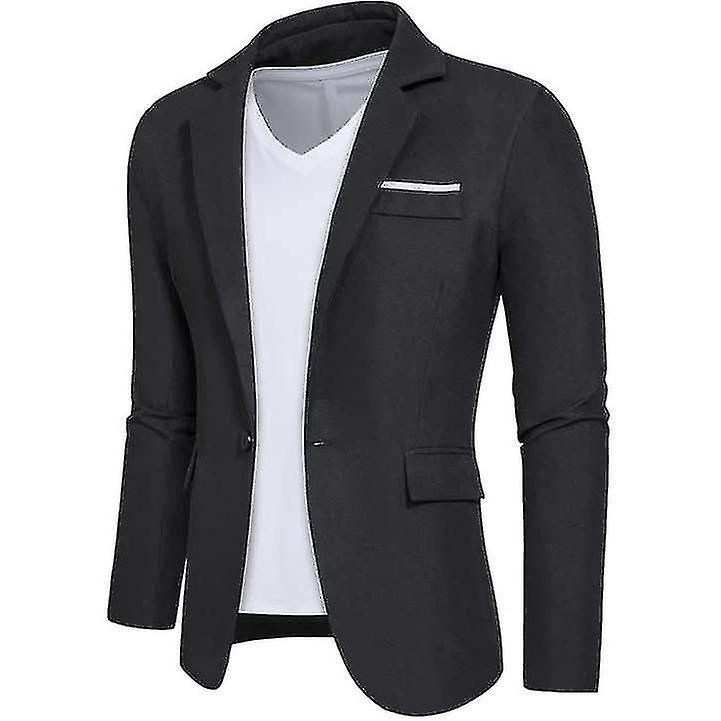 Ανδρικά Casual Λινά Μπλέιζερ Σακάκια Ένα Κουμπί Slim Fit Κοστούμι Μπουφάν