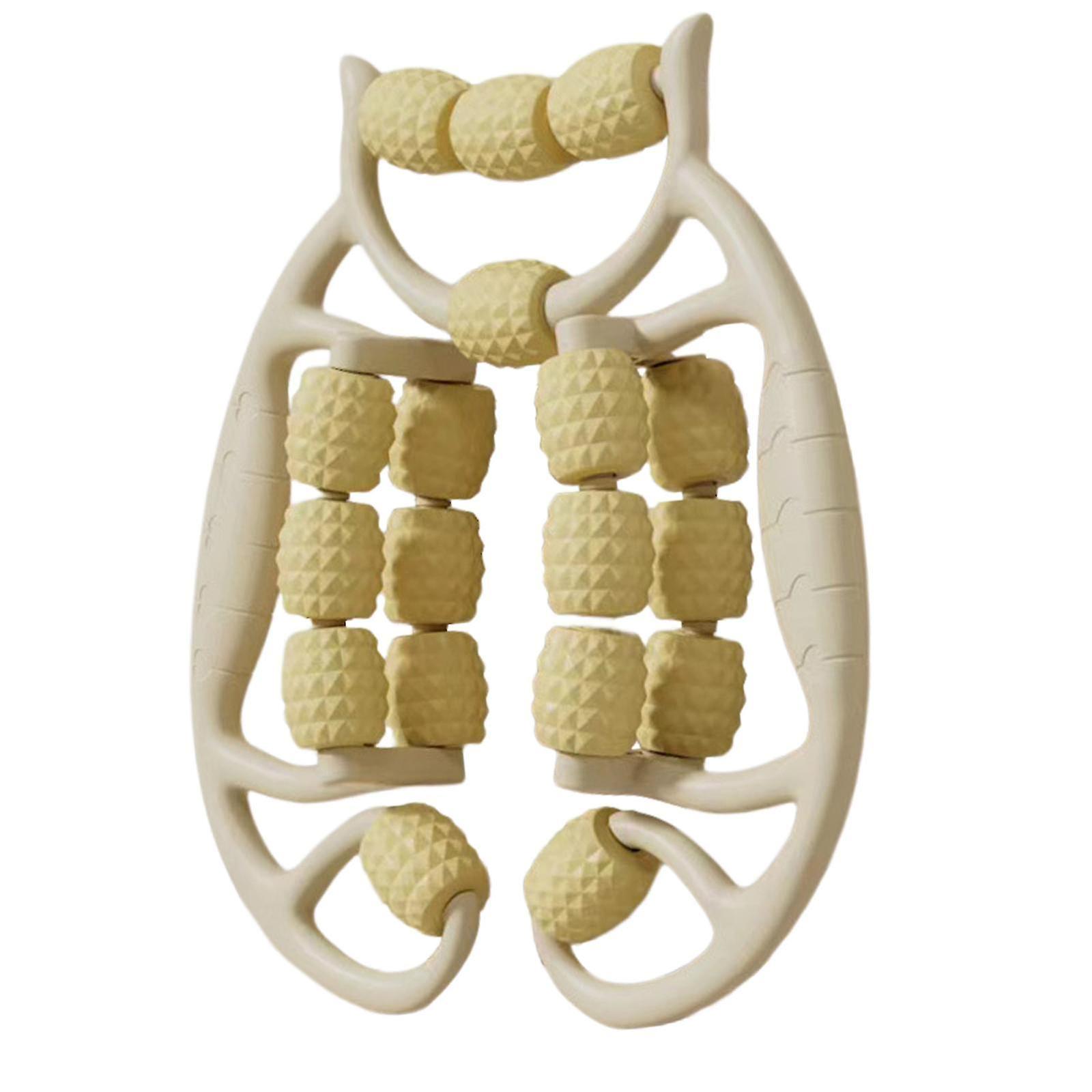 Massage Roller Multifunctional Ring Clamp Leg Roller Muscle Roller 18 Wheels Yellow