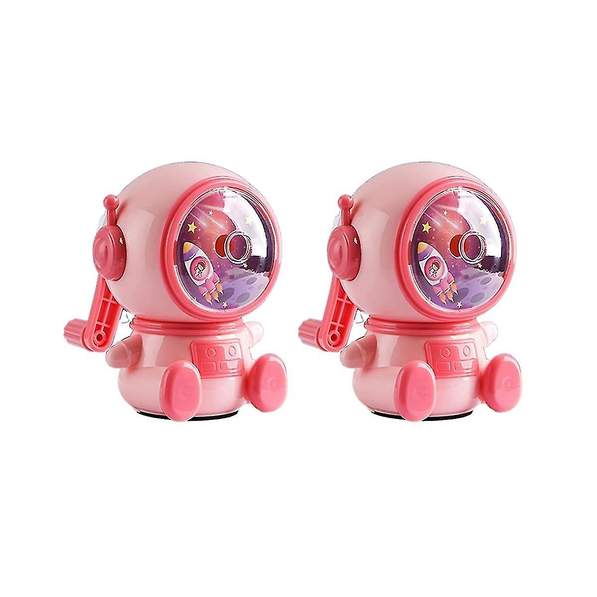 2pc Astronaut Cartoon Pencil Sharpener, Automatic Sharpener Astronaut Sharpener Sharpener Space The