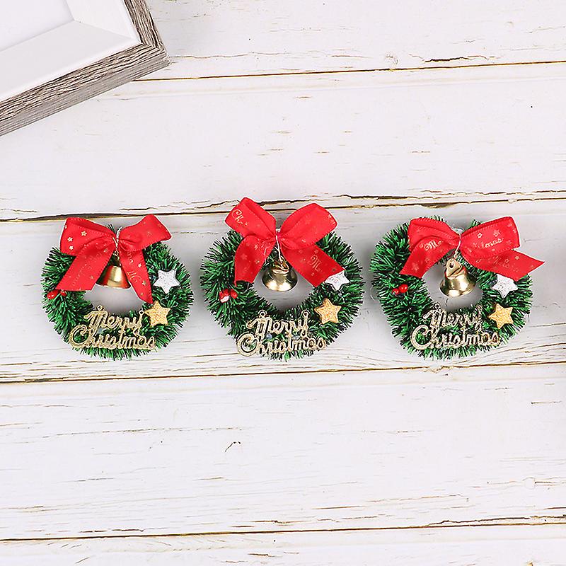 1pcs 1:12 1:6 Dollhouse Miniature Christmas Garland Wreath Model For Decor Toy