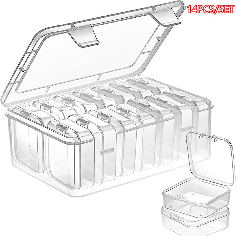 Plastic Clear Storage Box Small Storage Case Containers Ring Jewelry Organizer
