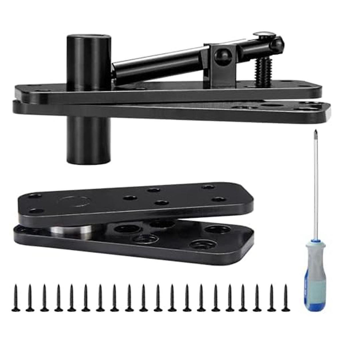 Black Invisible Door Hinge 500 Lb Load Bearing,Duty Pivot Door Hardware Swing Door Hinge 360 Rotating In Size 1