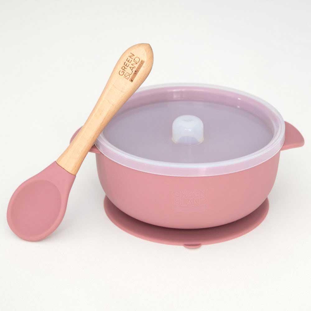 Silicone Baby Bowl & Spoon Set - 5 Colours Available