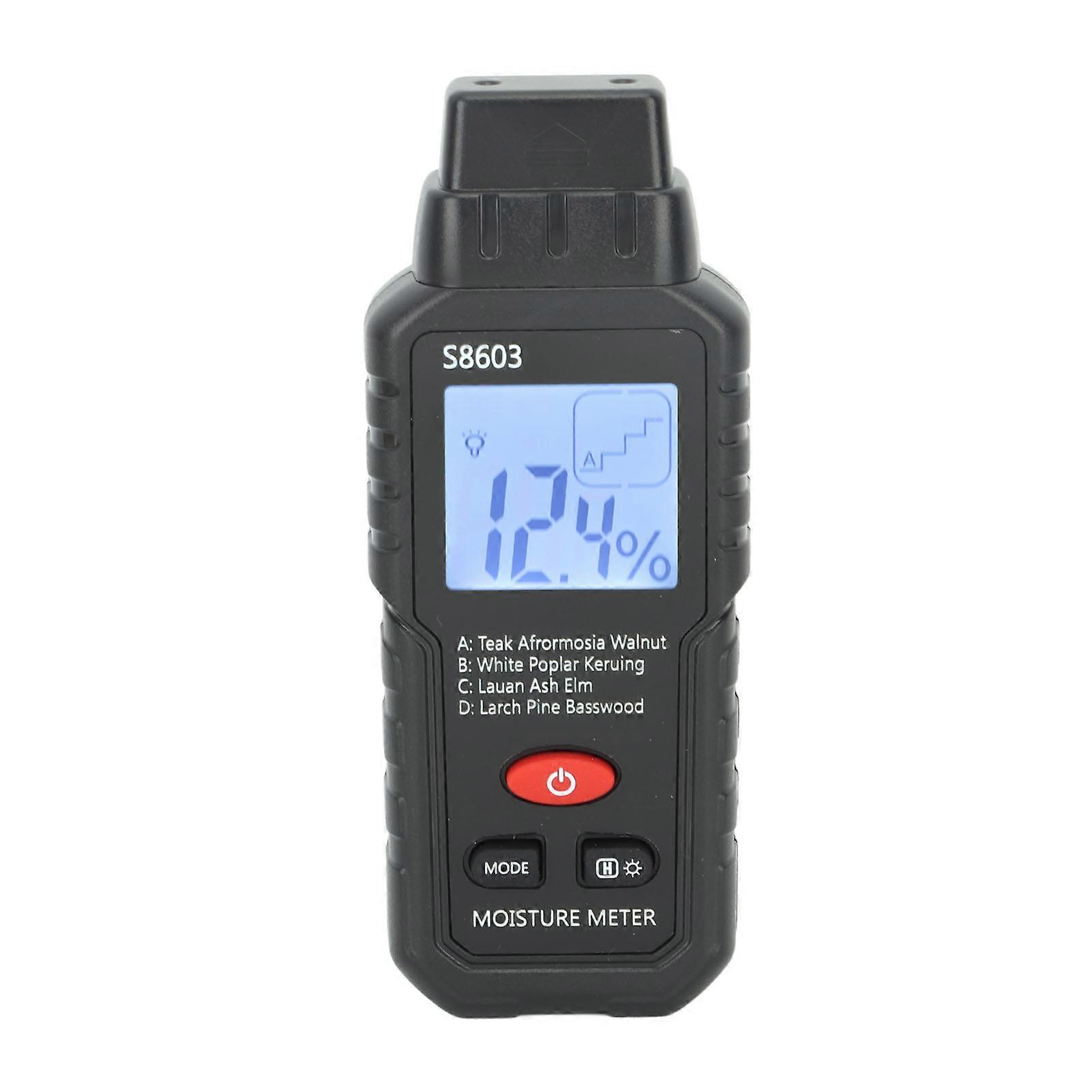 Digital Wood Moisture Meter, ABS Wood Moisture Tester, Lightweight Wood Damp Detector for Home, Garden and Yard