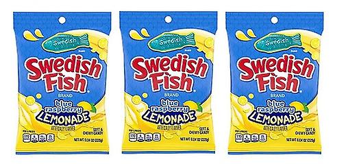 Swedish Fish Blue Raspberry Soft and Chewy Candy 3 Pack