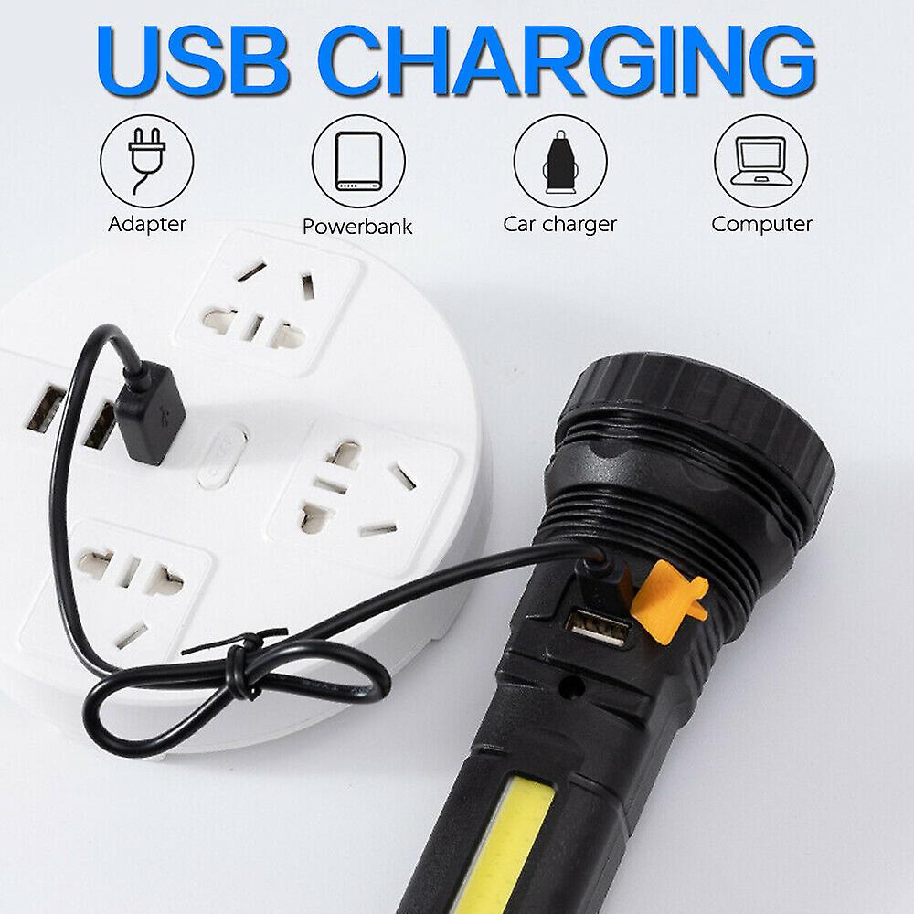 Solar Led Tactical Flashlight Rechargeable Lanterns Outdoor Camping Torch Light