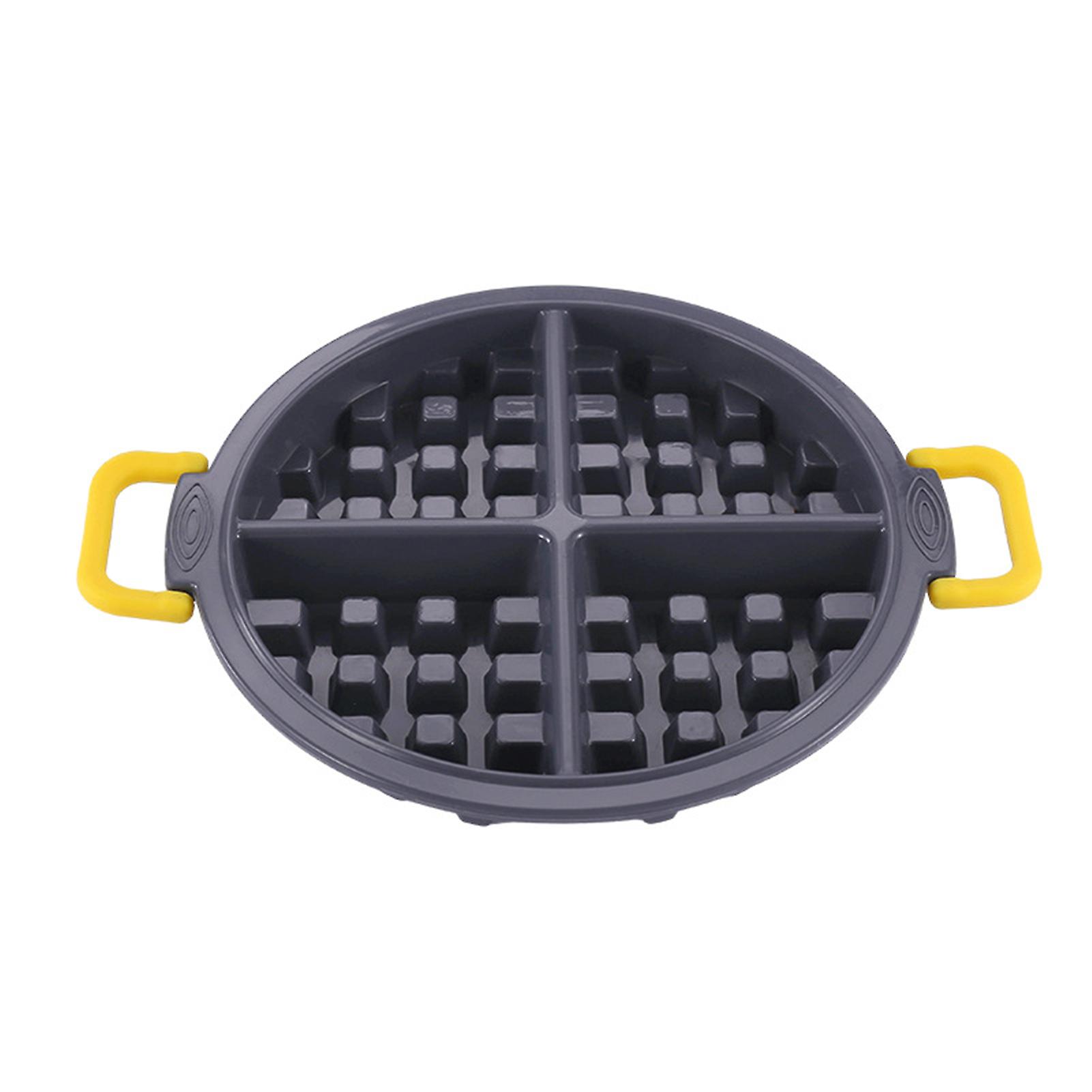 Silicone Round Waffles Mold with Handle Reusable Practical Bakeware for Pastrys Muffin