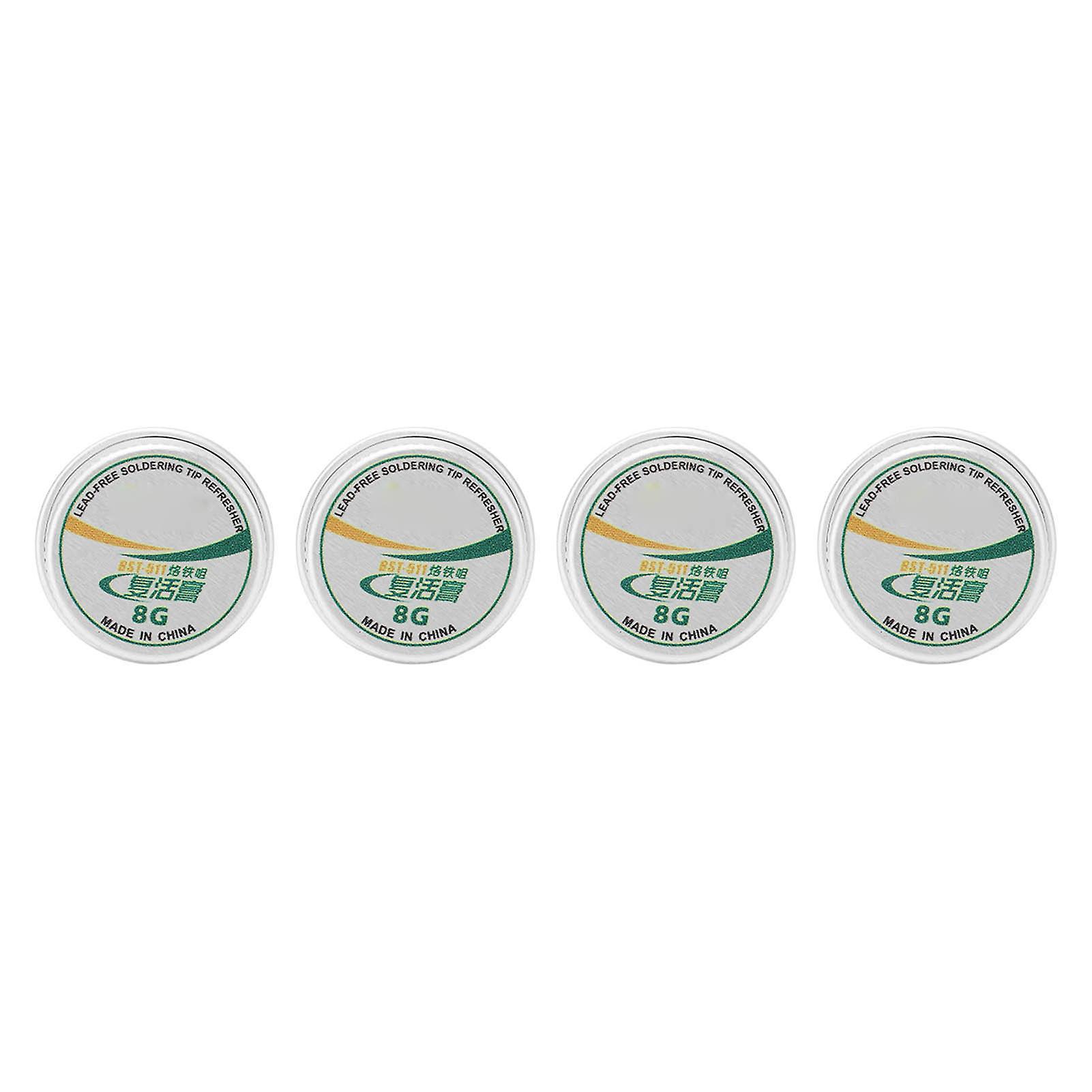 MechKit Soldering Iron Tip Deoxidizing Paste Soldering Tip Refresher Clean Paste, 4 Pcs, 8g Tin Powder for Solder Iron Head, Deoxidizing and