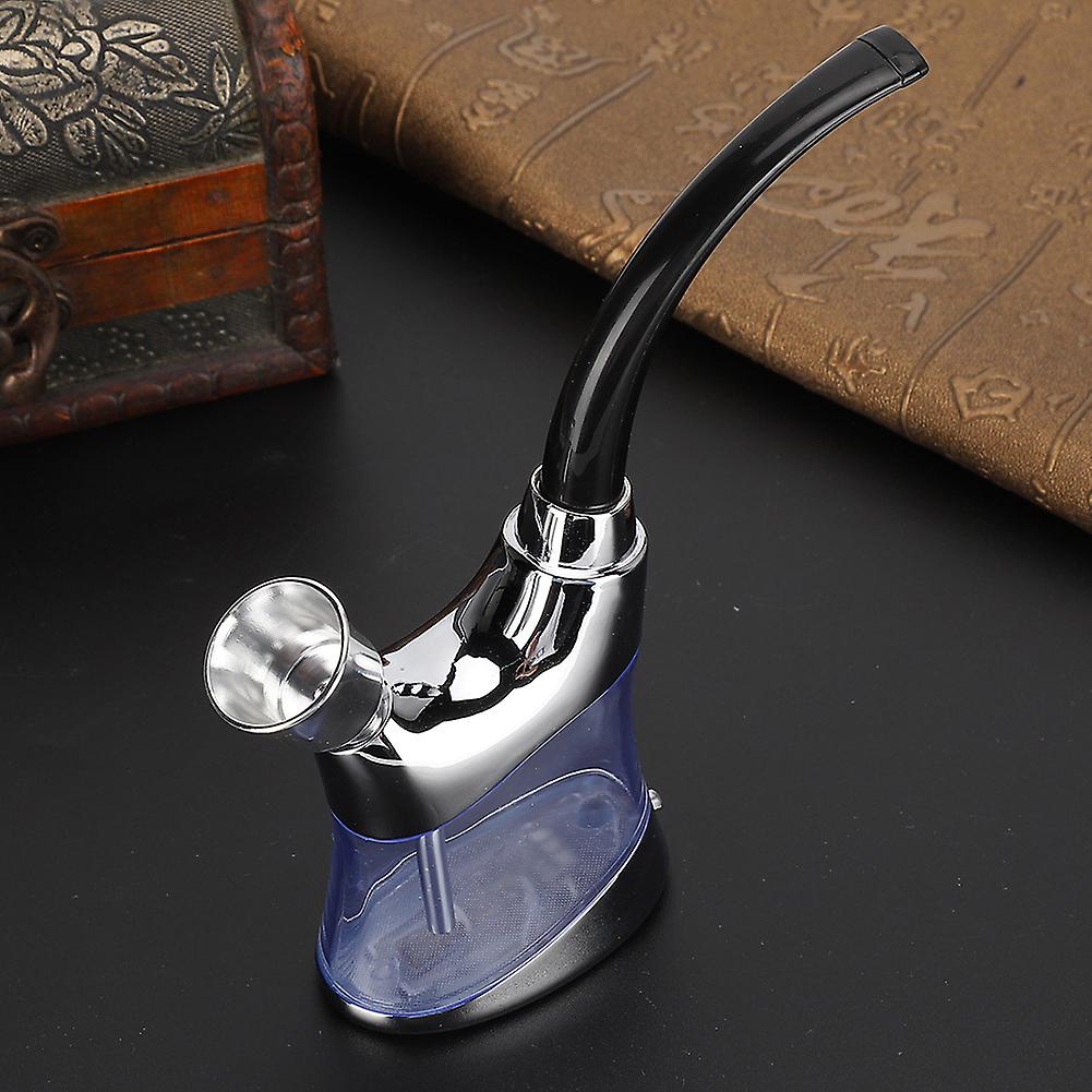 מסנן מים סט עישון מקטרת מעשנה מתנות מלאכת יד פלסטיק כסף חדשני עם אור