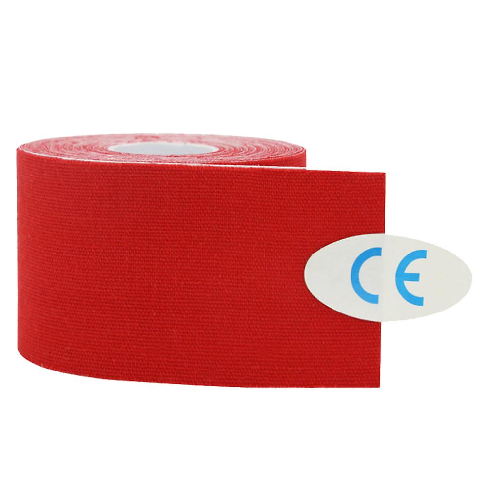 Cotton elastic adhesive bandage for sports, 5 cm x 5 m, red