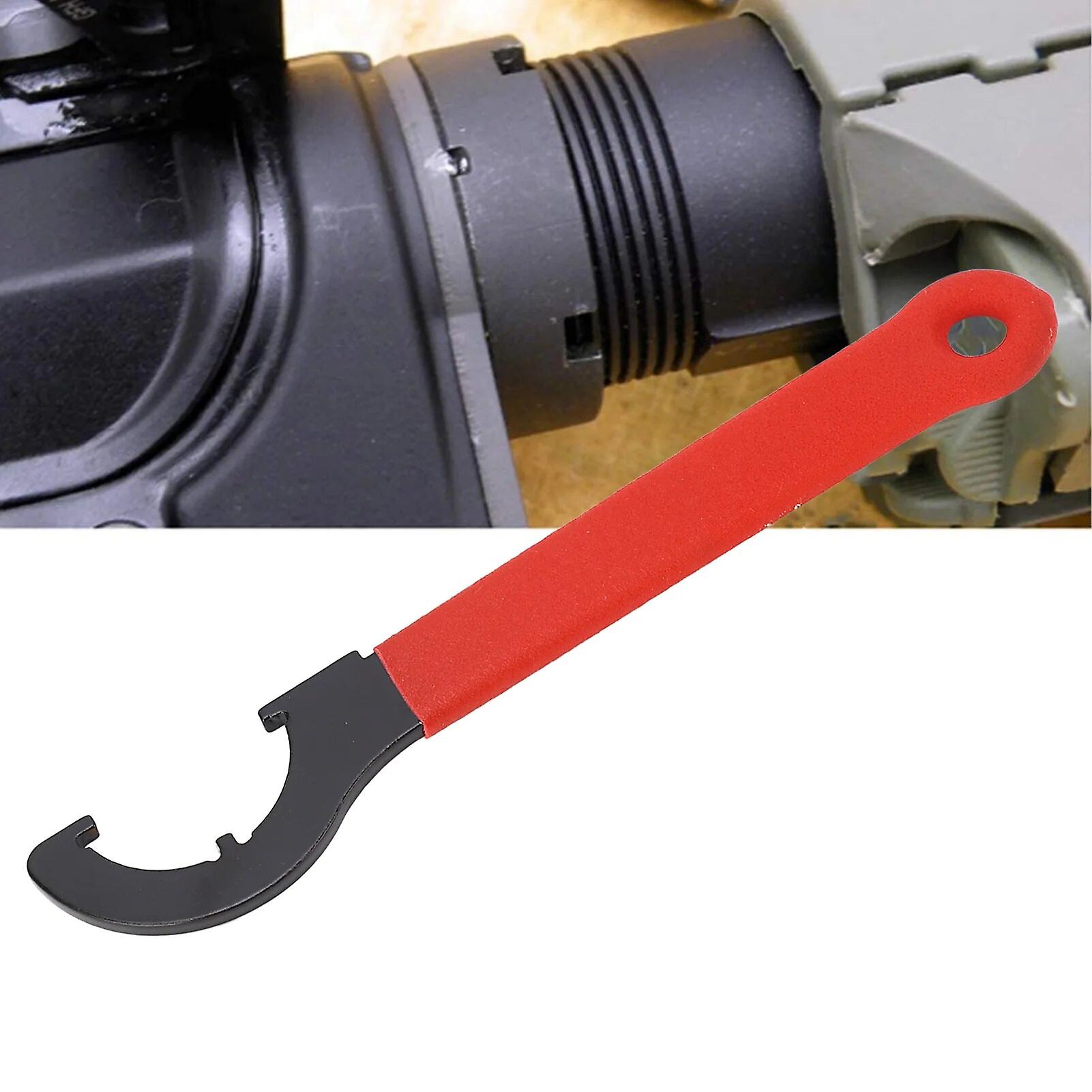 C Shaped Hook Wrench Carbon Steel Hook Wrench Tool with Rubber Handle Floor Pipe Fitting Set Hand Repair Tools~6830