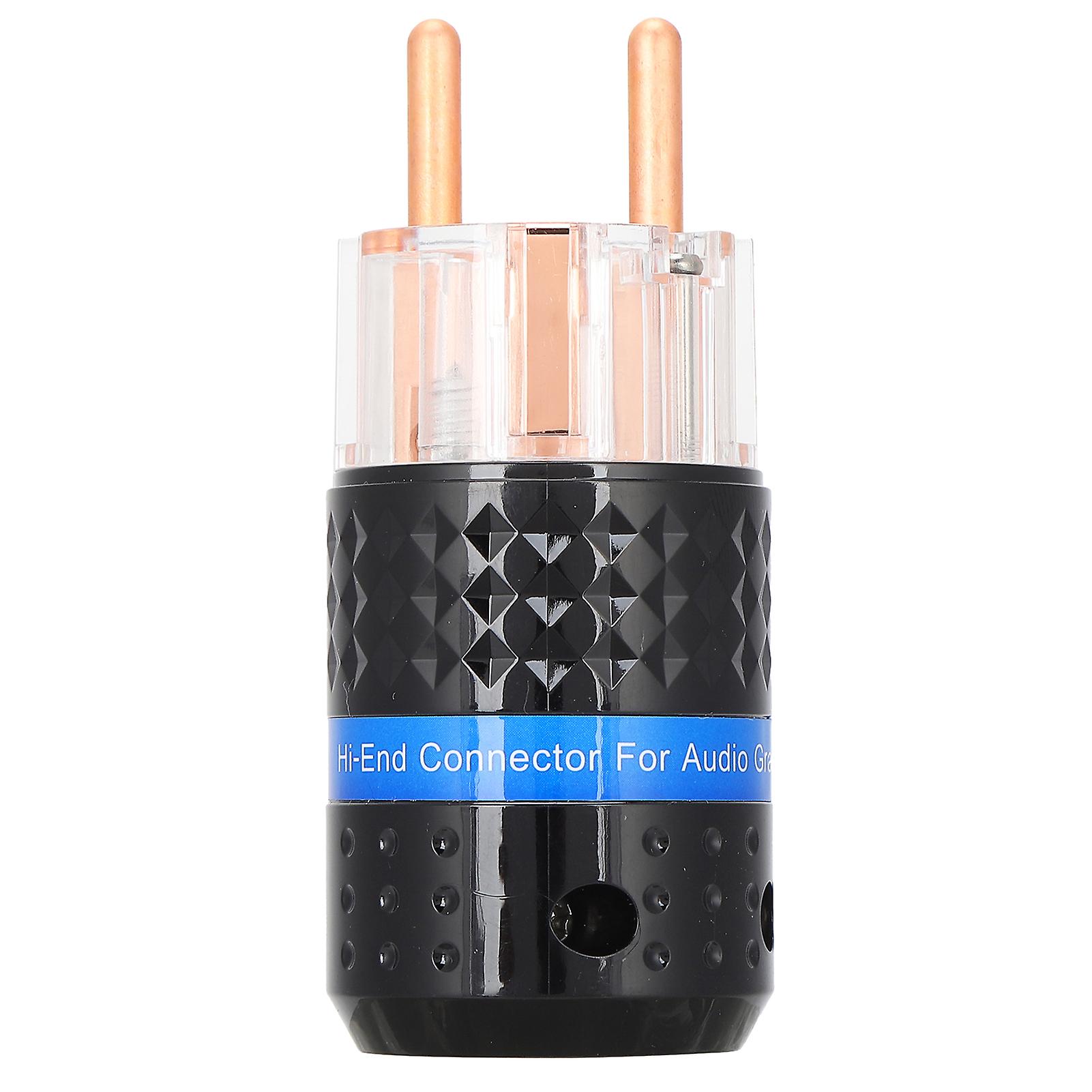 Monoso E103/F103 Transparent Pure Copper Power Plug - High-Speed, Durable o Connector