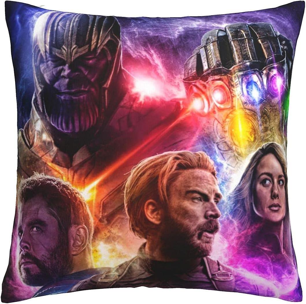 アベンジャーズクッションカバー、スロー枕カバーホーム男性/女性のための装飾リビングルーム寝室ソファチェア18x18インチ枕カバー45x45cm(A-27)