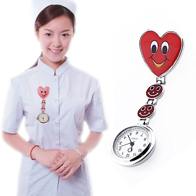 Nurse Round Quartz Wristwatch with Pin