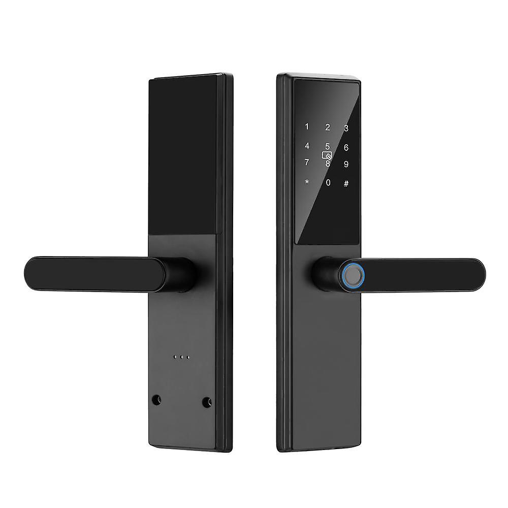 WAFU Smart Door Lock Keyless Entry Door Lock Handle with Cards and Keys Biometric Door Lock Tuya