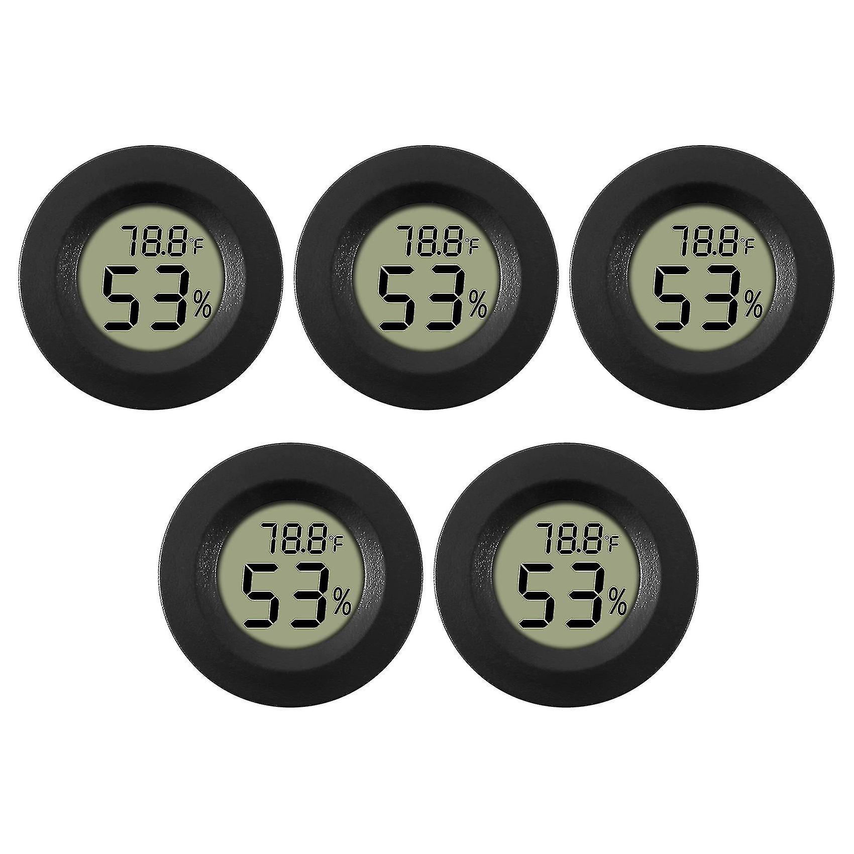 Hygrometer Digital Lcd Monitor Humidity Meter Gauge - 5-pack