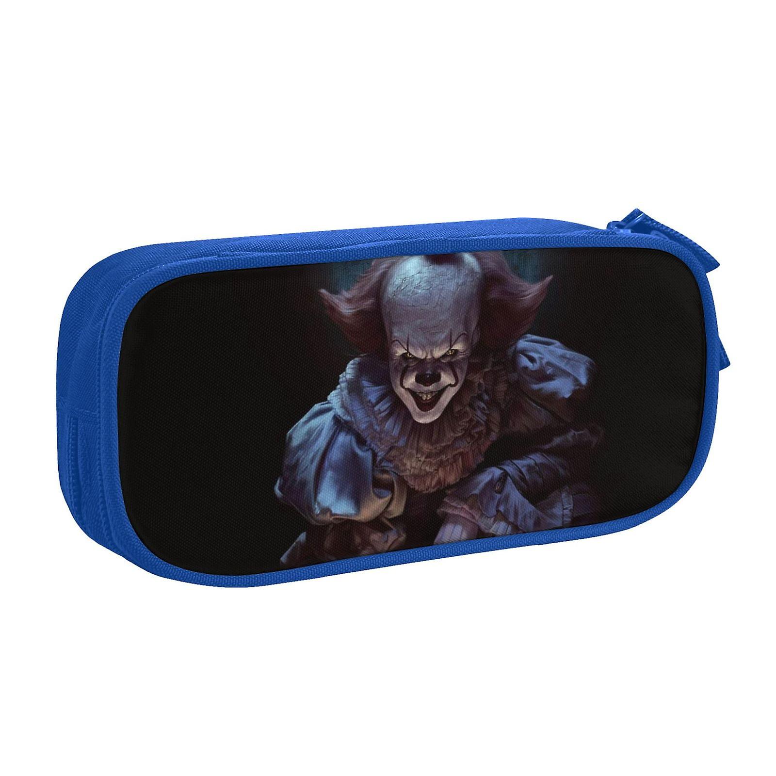 ジッパー付きペニーワイズペンケース、大容量ペンポーチ、大容量収納バッグ、耐久性のあるペンボックス、子供のための新学期用品、ティーン、学生、男の子、女の子