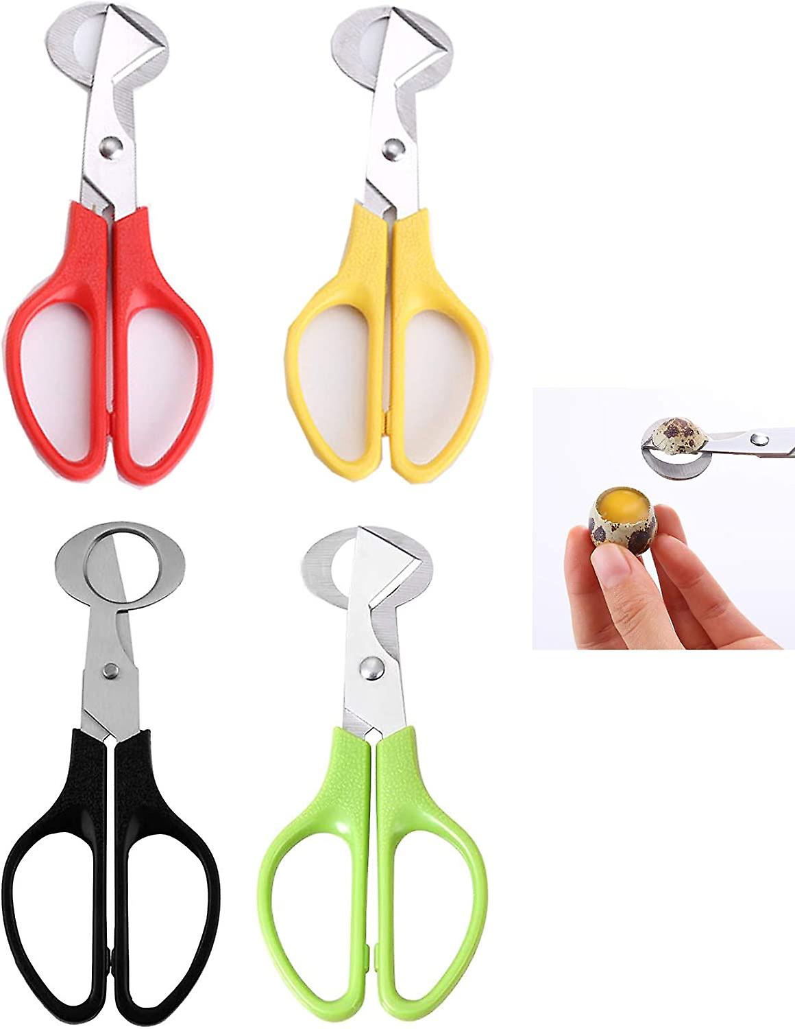 4pcs Stainless Steel Egg Scissors Egg Shell Cutters Quail Egg Scissors Quail Egg Opener