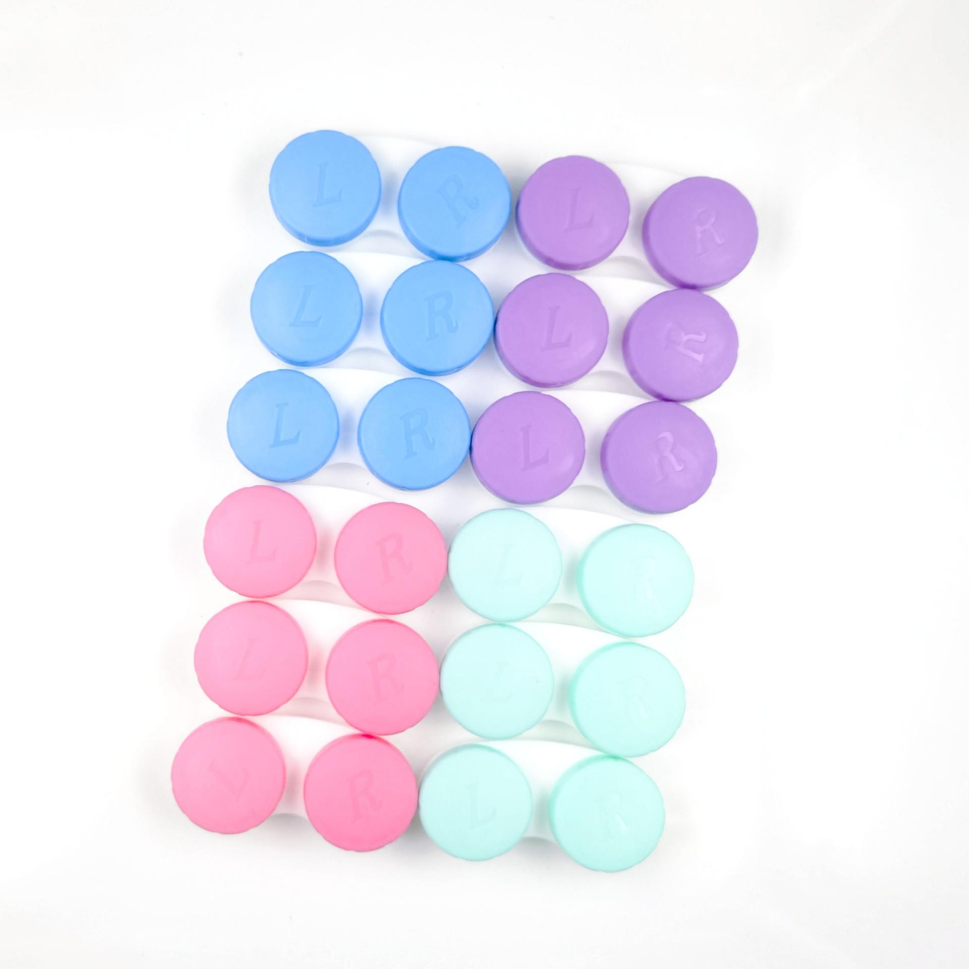 12 Pack Colorful Contact Lens Case Box Holder Container Soak Storage Kit