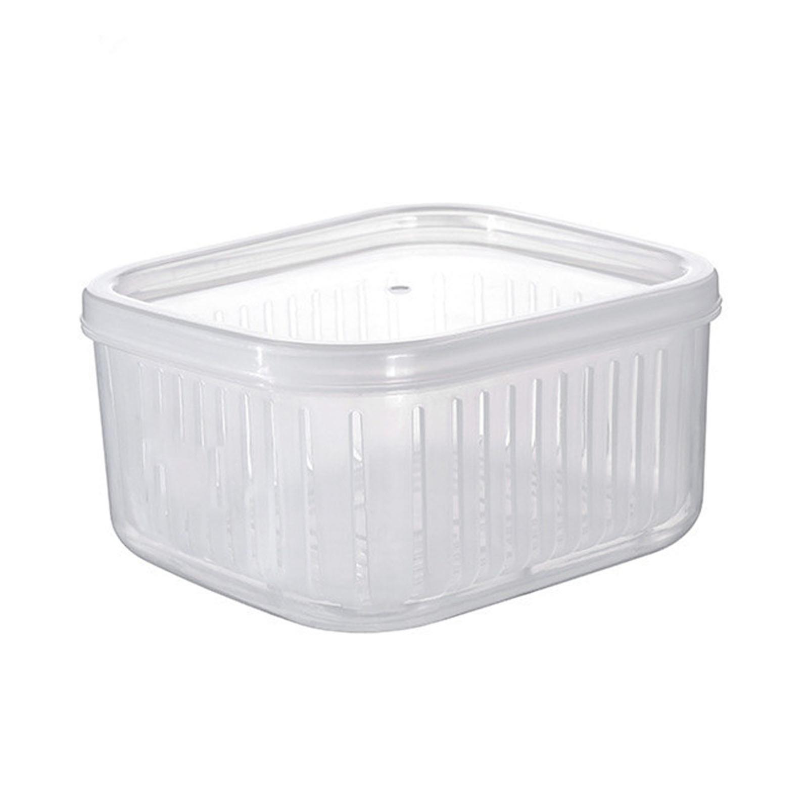 Raining Fruit Storage Containers for Fridge Keep Freshness Sealed Lid Clear Vegetable Fruit Fridge Organizer