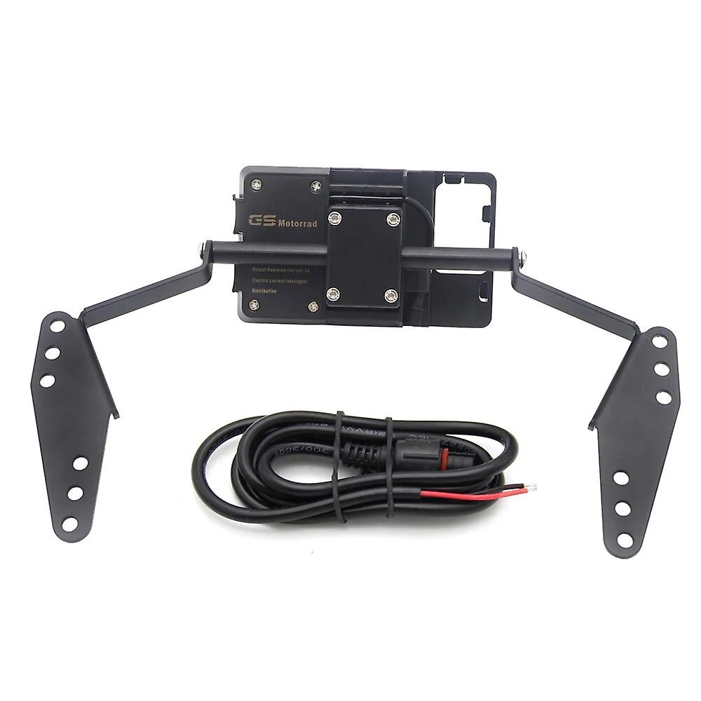 Black 12mm Mobile Gps Navigation Station Frame Plate Bracket For Suzuki V-strom 650 2017-2019