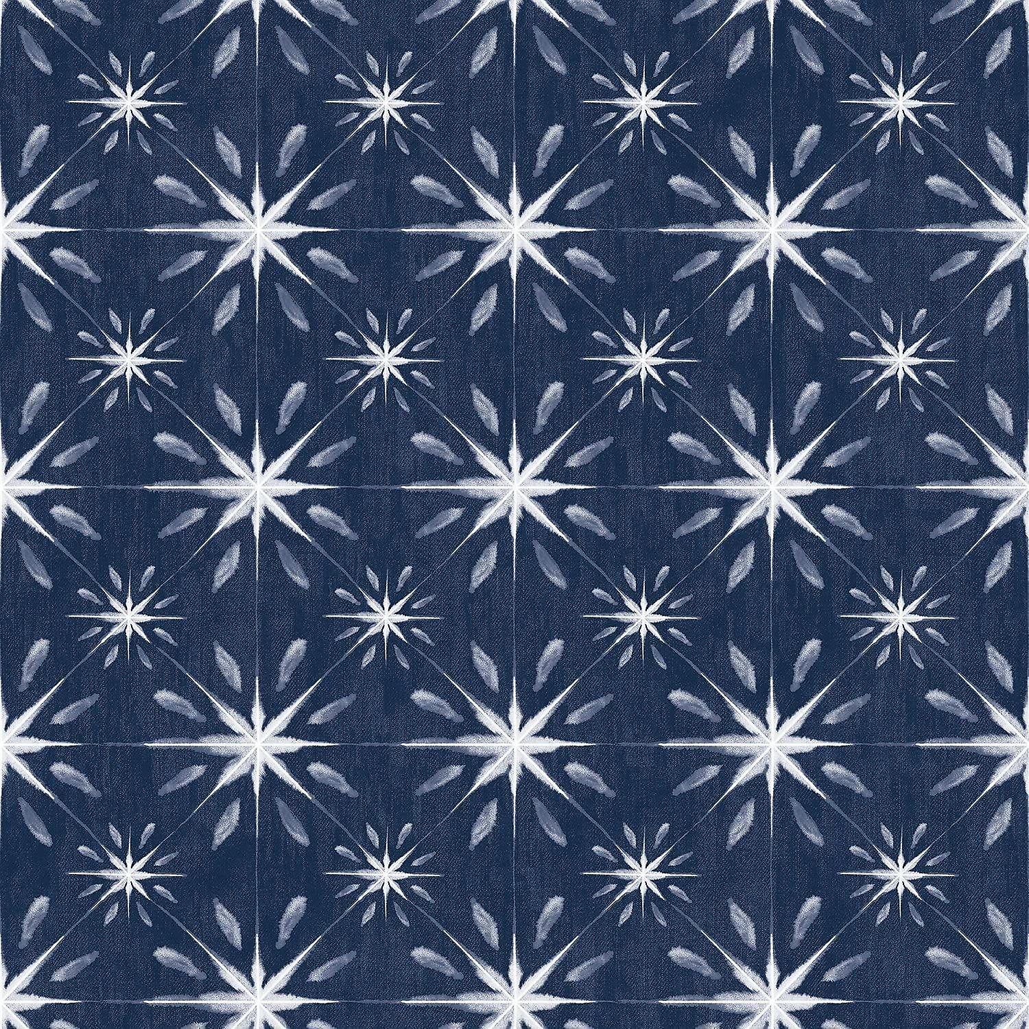 Galerie Stars Pattern Navy Wallpaper
