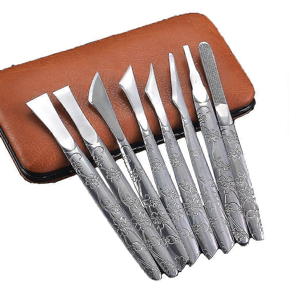 Pedicure Knife Set - Professional Foot File Dead Crust Remover Corn Foot Heel Cuticle Calluses Razor Foot File Kit - MXBC