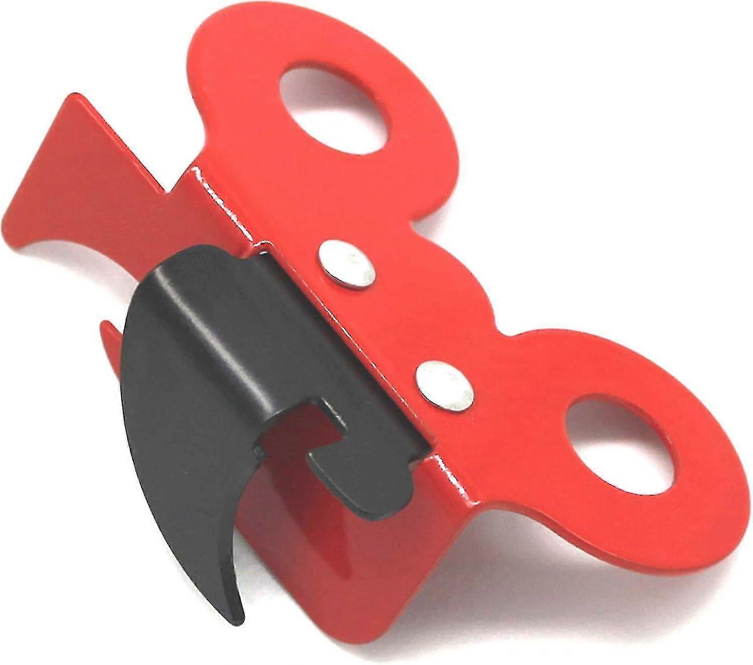 Abrelatas Manual, Abrelatas, Abrelatas 2 en 1 Abrelatas Manual, Abrelatas de Mariposa, Acero Inoxidable, Rojo, 7,3 x 4,5 x 2,5 cm