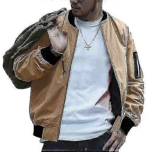 Men's Jackets-windproof Bomber Jacket Full Zip Coats Outwear