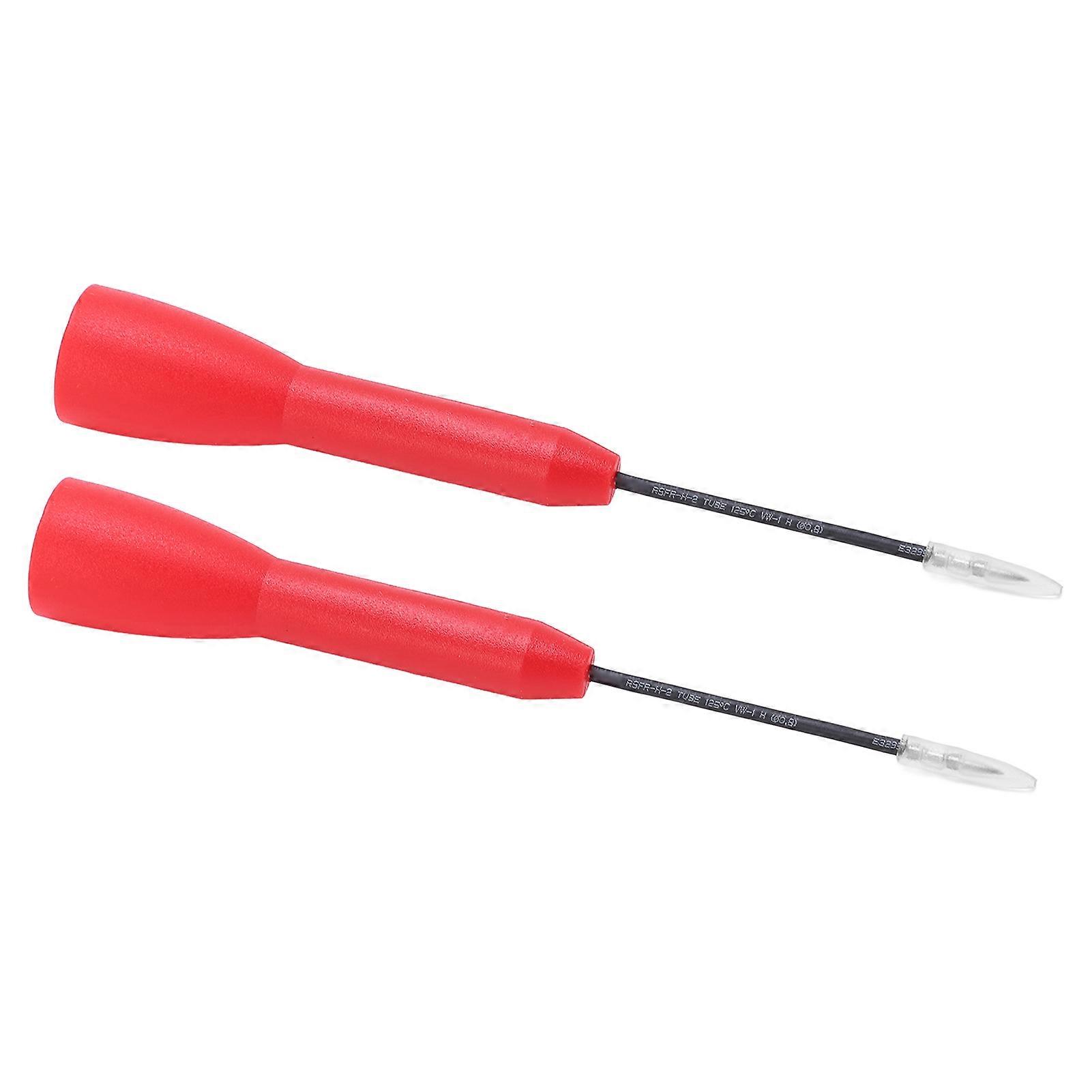 2Pcs Test Probe Insulation Protection Simple Operation 1mm Multimeter Needle Piercing Probe 600V 10ARed YEMAA