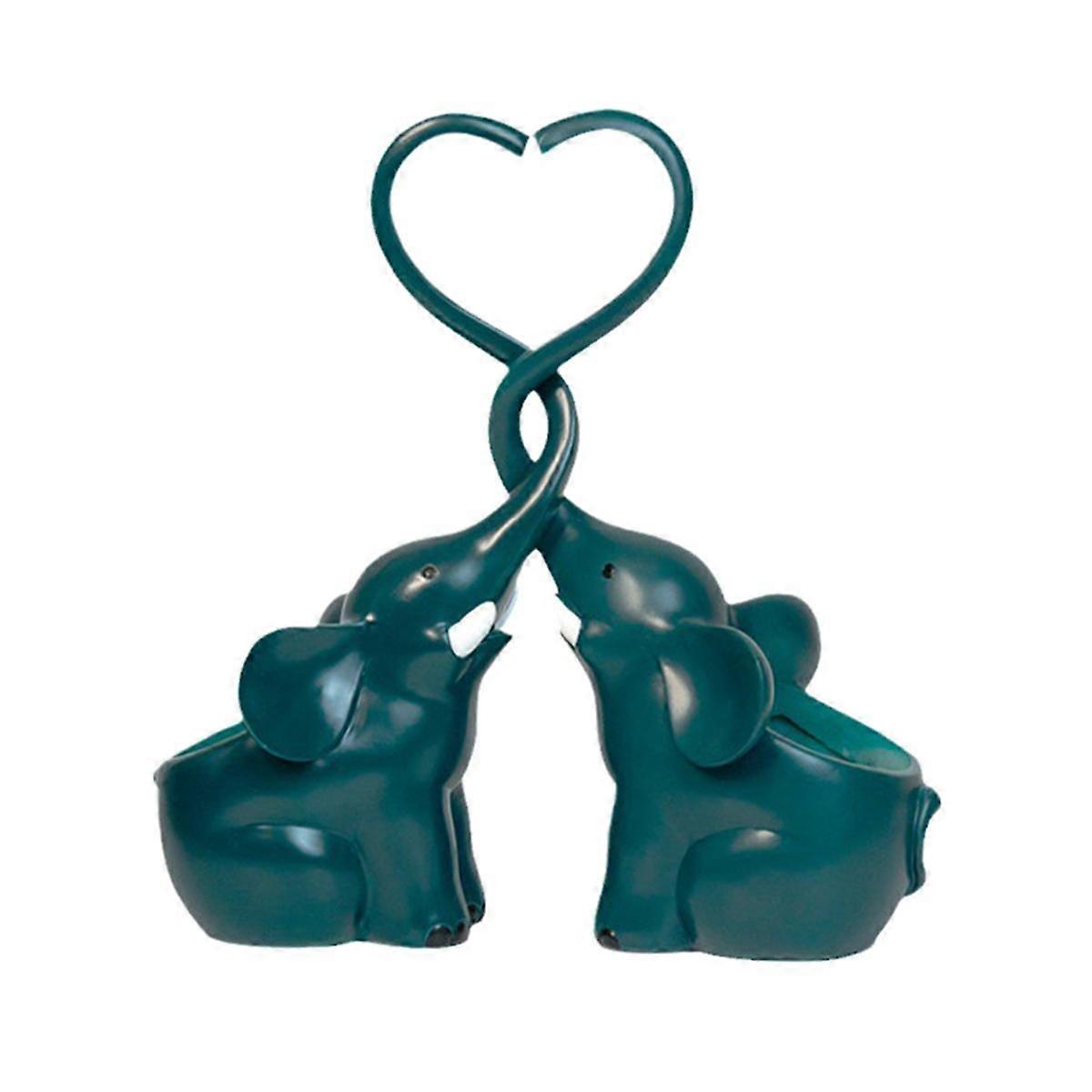 Home Garden Elephant Succulent Planter Pot Home Couple Elephant Ornament Cartoon Couple Elephant Succulent Planters C