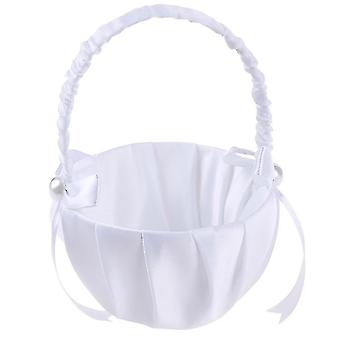 bryllup blomst jente kurv med bowknot dekor