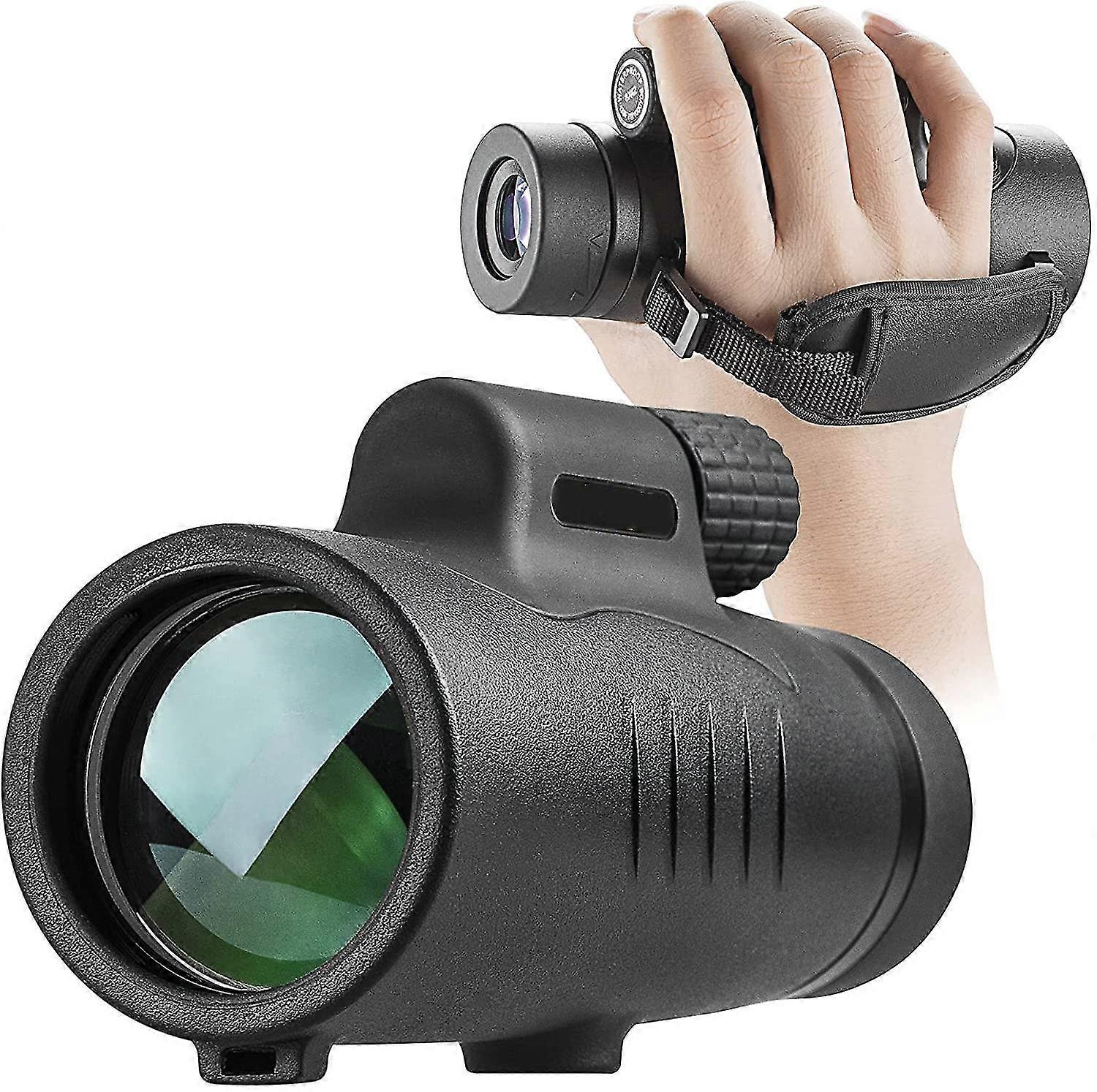 Monocular Telescope, 8x42 Hd Waterproof Starscope Monocular Telescope Bak4 Shockproof With Hand Strap, Focus Rifle Scope For Bird Watching, Hiking, Co