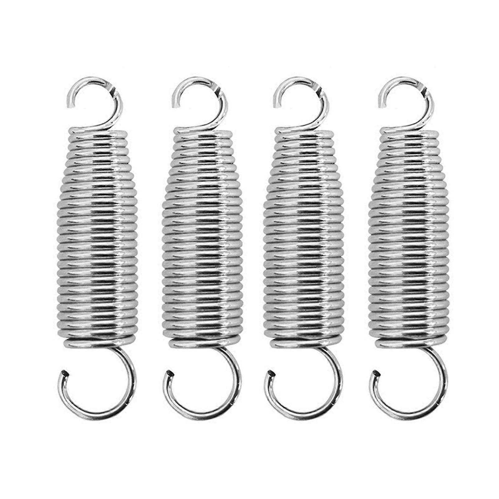 4Pcs Drum Foot Pedal Tension Springs Rustproof Corrosion Resistant Reusable Stainless-Steel Springs Percussion Hardware Part