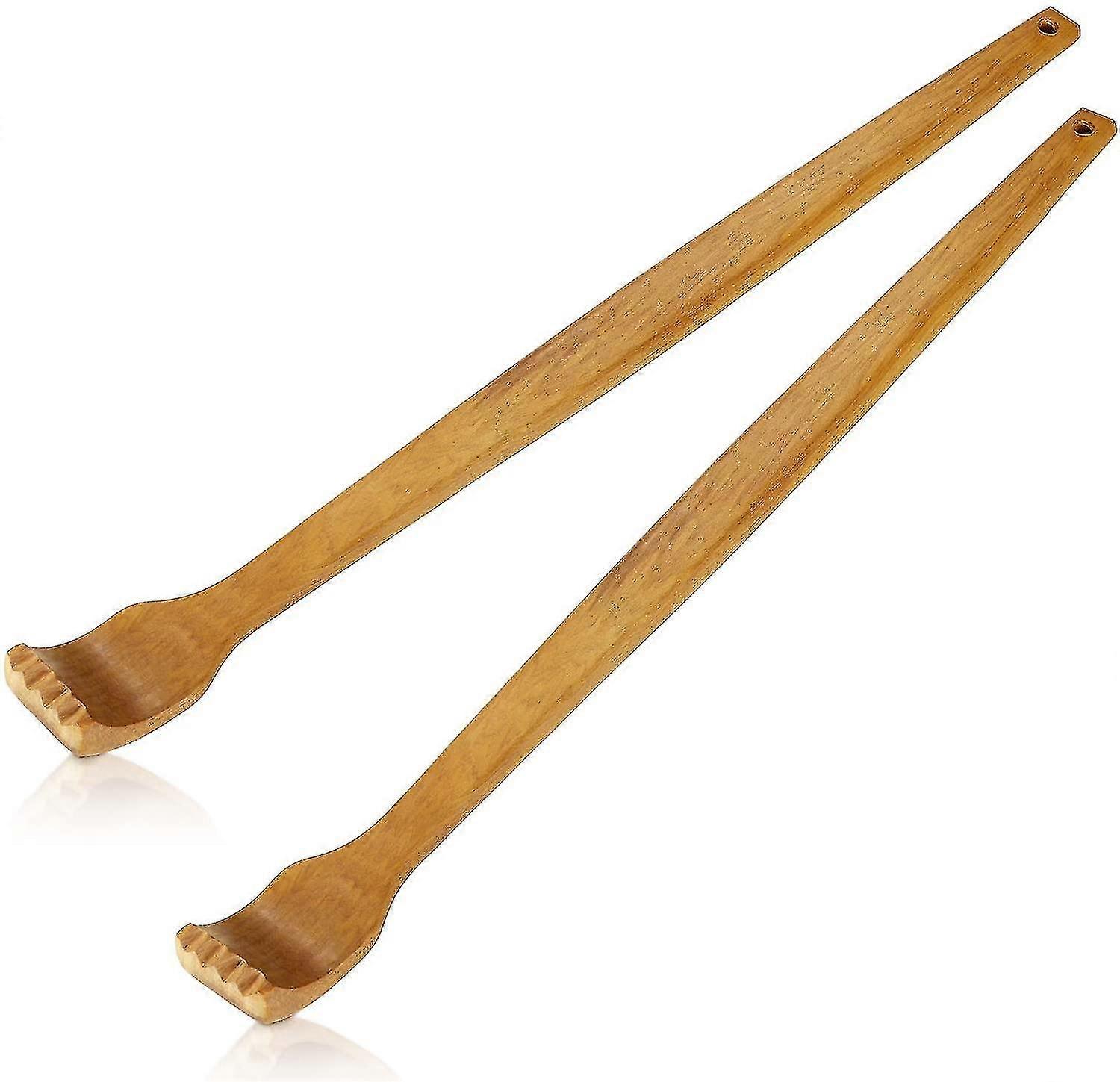 2 Pcs Wood Back Scratcher Handheld Long Back Scratcher For Relaxation