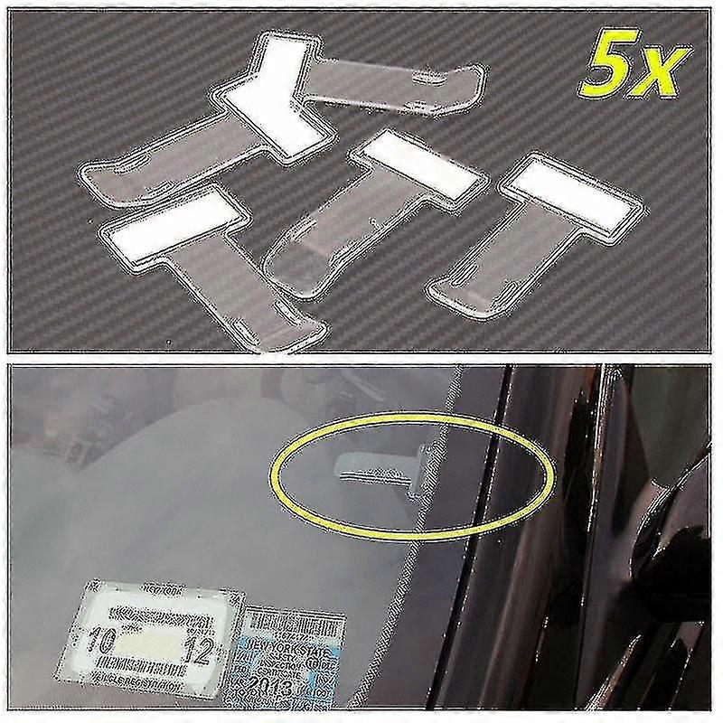 Parking Ticket Holder, 5pcs Transparent Car Windshield Ticket Holder