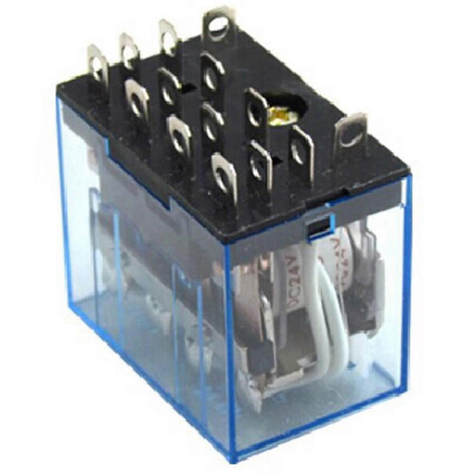 LY4N-J 220V AC Power Relay 14 Pin Time Relay with Socket Base for Relay Module Replacement